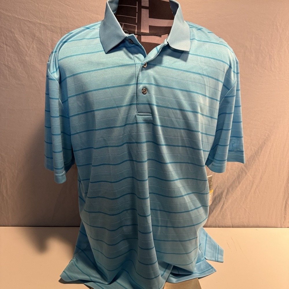Brand New - PGA‎ Tour Mint Green Short Sleeve Golf Polo Shirt Mens Sz XXL